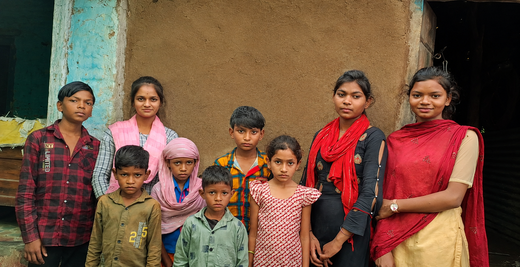 A family supported by Help A Child Australia in rural India